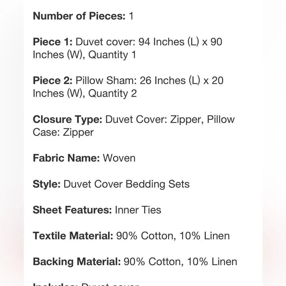 Full/Queen Cotton Linen Chambray Duvet Cover & Sham Set Light Gray - Threshold‎